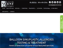 Tablet Screenshot of jacksonvilleentsurgery.com